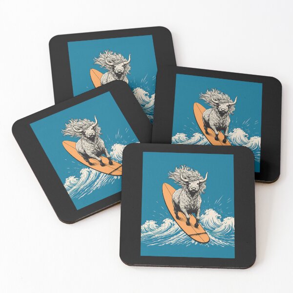 Item preview, Highland Cow Surfing Coastal Cowgirl  designed and sold by NahaPrint.
