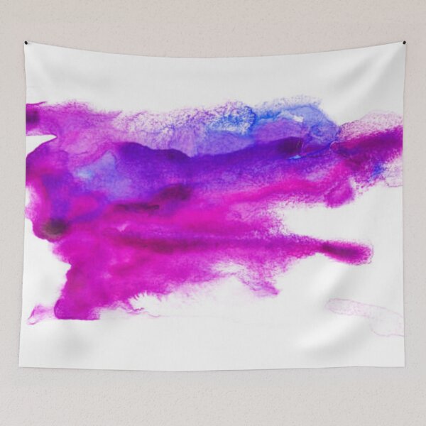 Item preview, Abstract purple with blue watercolor stain, blot smudge designed and sold by MTShoppingLine.