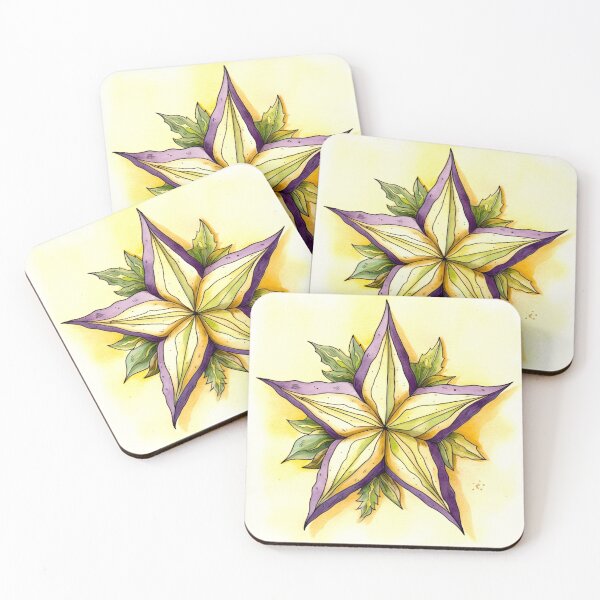 Item preview, Star Design Eggplant, lavender, sage, beige, cream 3 designed and sold by Highlandkings.