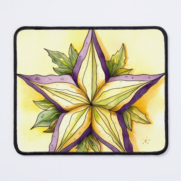 Item preview, Star Design Eggplant, lavender, sage, beige, cream 3 designed and sold by Highlandkings.