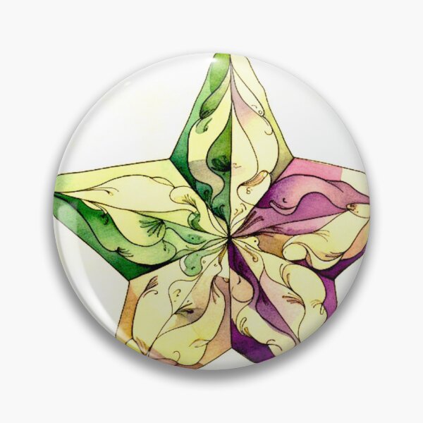 Item preview, Star Design Eggplant, lavender, sage, beige, cream designed and sold by Highlandkings.