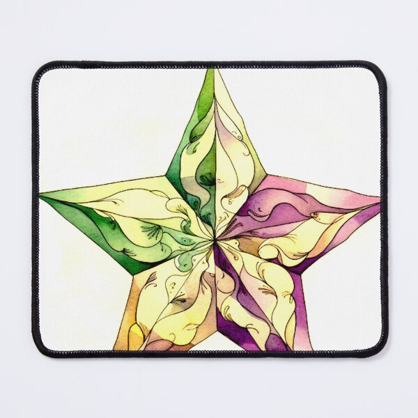 Item preview, Star Design Eggplant, lavender, sage, beige, cream designed and sold by Highlandkings.