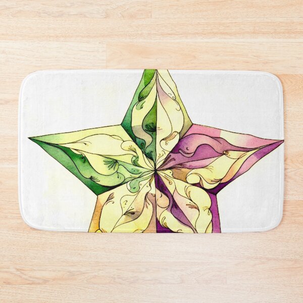 Item preview, Star Design Eggplant, lavender, sage, beige, cream designed and sold by Highlandkings.