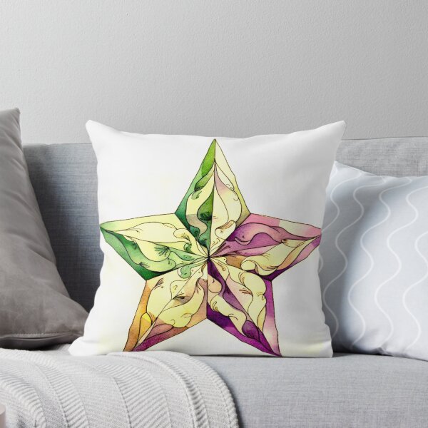 Item preview, Star Design Eggplant, lavender, sage, beige, cream designed and sold by Highlandkings.