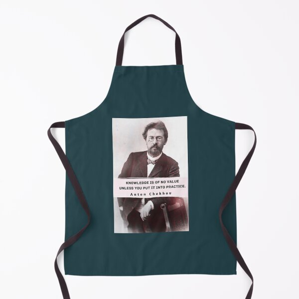 Item preview, Anton Chekhov portrait and Quote: “Knowledge is of no value unless you put it into practice.” designed and sold by artbleed.