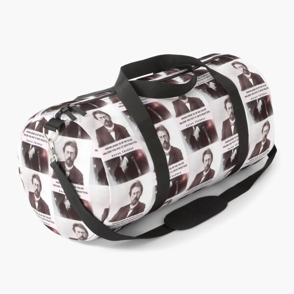 Item preview, Anton Chekhov portrait and  Quote: “Knowledge is of no value unless you put it into practice.” designed and sold by artbleed.