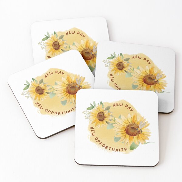 Item preview, New Day, New Opportunity | Watercolor Sunflowers designed and sold by Kimochi-Shop.