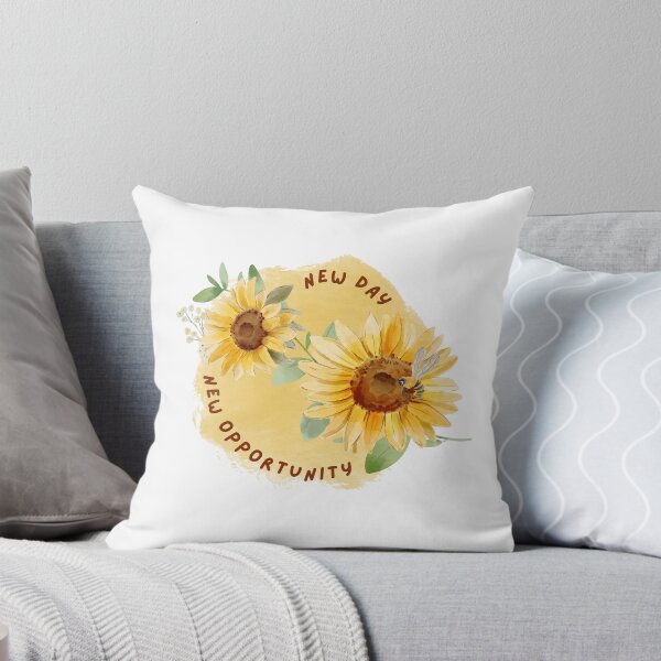 Item preview, New Day, New Opportunity | Watercolor Sunflowers designed and sold by Kimochi-Shop.