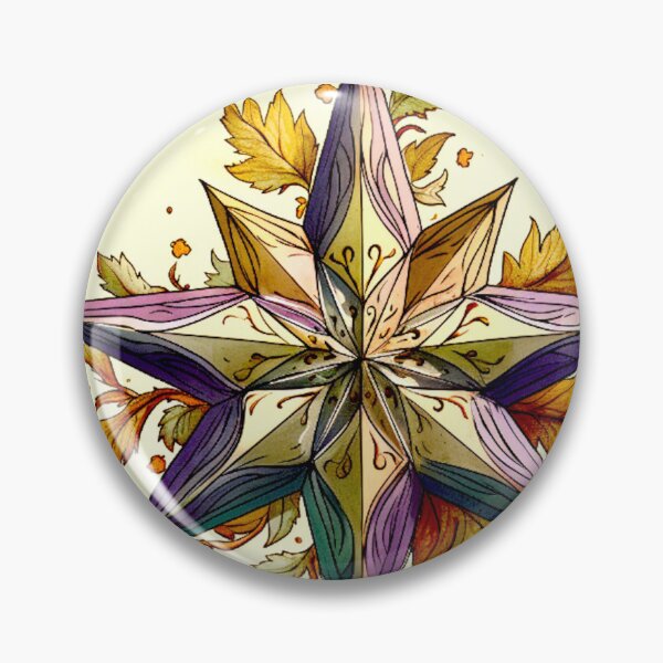 Item preview, Star Design Eggplant, lavender, sage, cream, gold designed and sold by Highlandkings.
