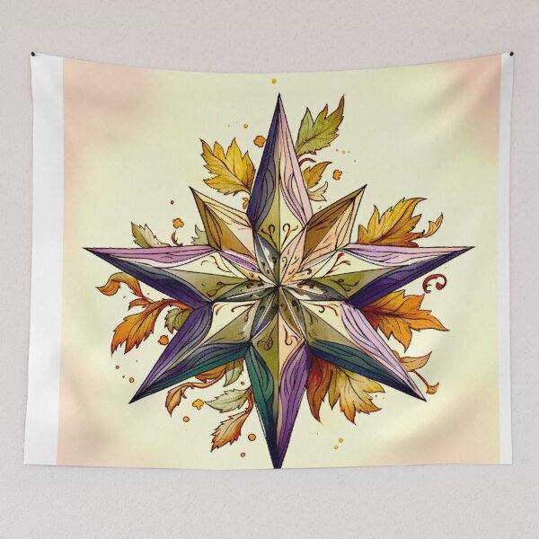 Item preview, Star Design Eggplant, lavender, sage, cream, gold designed and sold by Highlandkings.