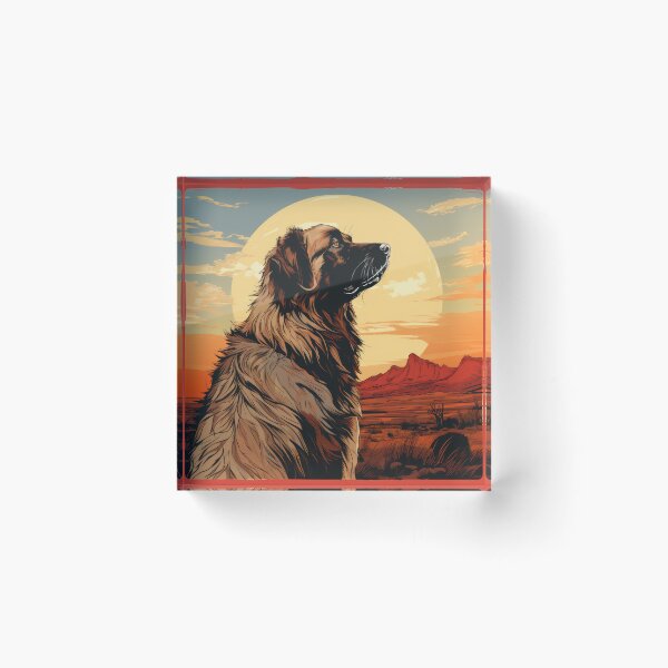 Item preview, Wild West Leonberger Cartoon Dog Art designed and sold by Appyrances.