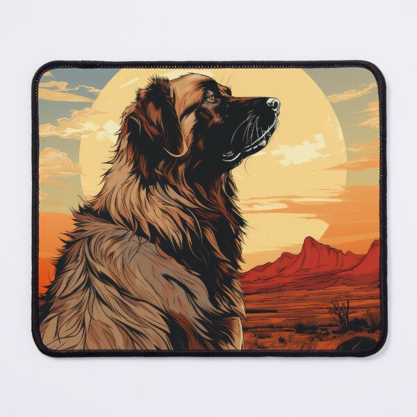Item preview, Wild West Leonberger Cartoon Dog Art designed and sold by Appyrances.
