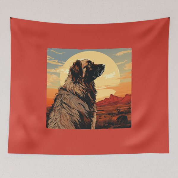 Item preview, Wild West Leonberger Cartoon Dog Art designed and sold by Appyrances.