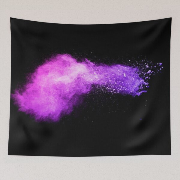 Item preview, Purple color powder explosion cloud on black background designed and sold by MTShoppingLine.