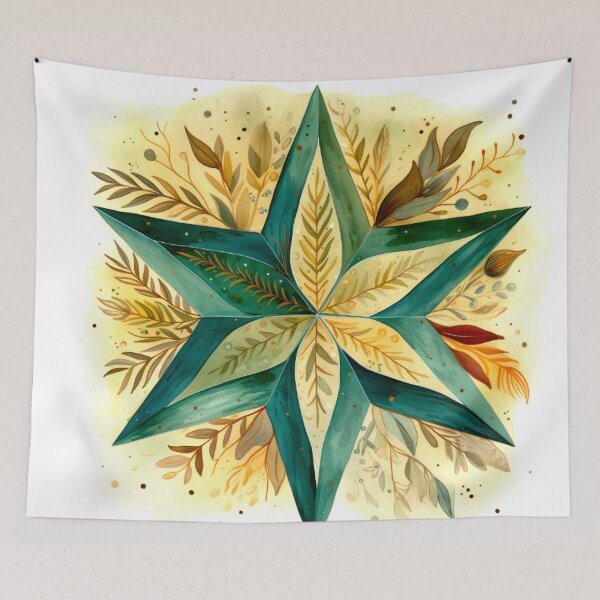 Item preview, Star Design Forest green, sage, rust, tan, cream 2 designed and sold by Highlandkings.