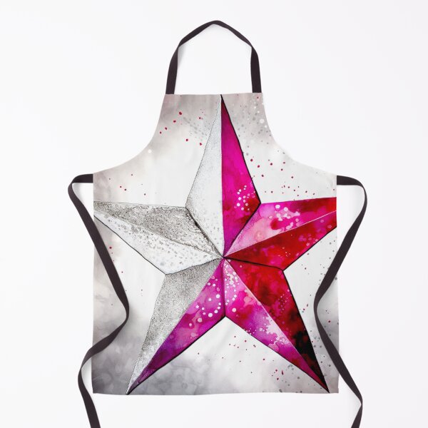 Item preview, Star Design Fuchsia, pink, gray, silver, white 2 designed and sold by Highlandkings.