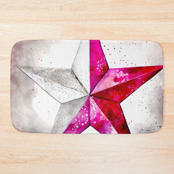 Item preview, Star Design Fuchsia, pink, gray, silver, white 2 designed and sold by Highlandkings.