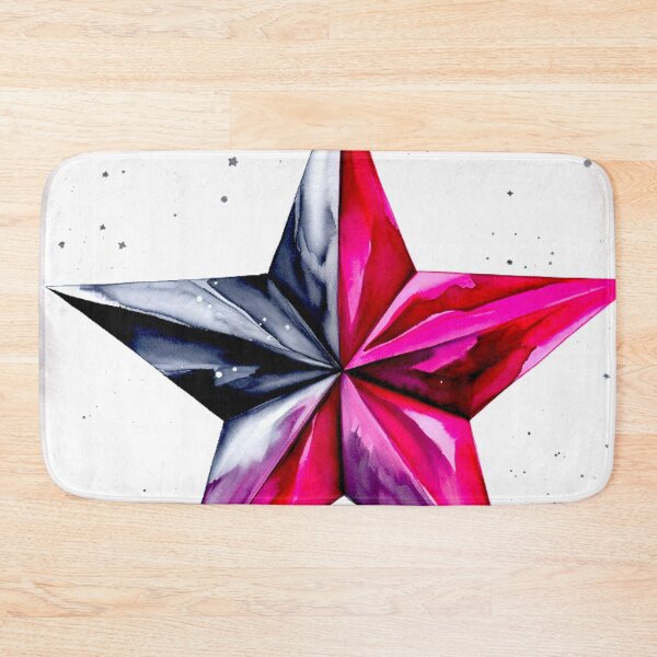 Item preview, Star Design Fuchsia, pink, gray, silver, white 3 designed and sold by Highlandkings.