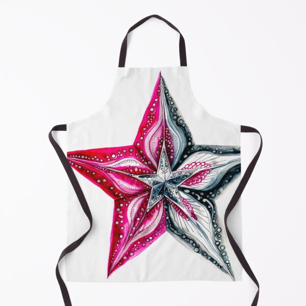 Item preview, Star Design Fuchsia, pink, gray, silver, white designed and sold by Highlandkings.