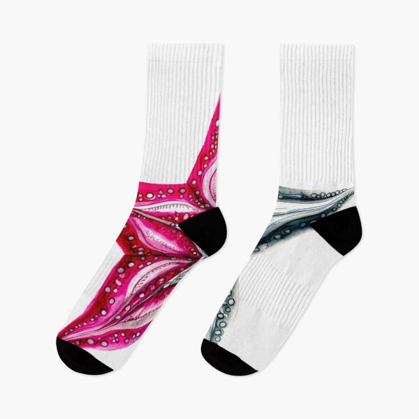 Item preview, Star Design Fuchsia, pink, gray, silver, white designed and sold by Highlandkings.