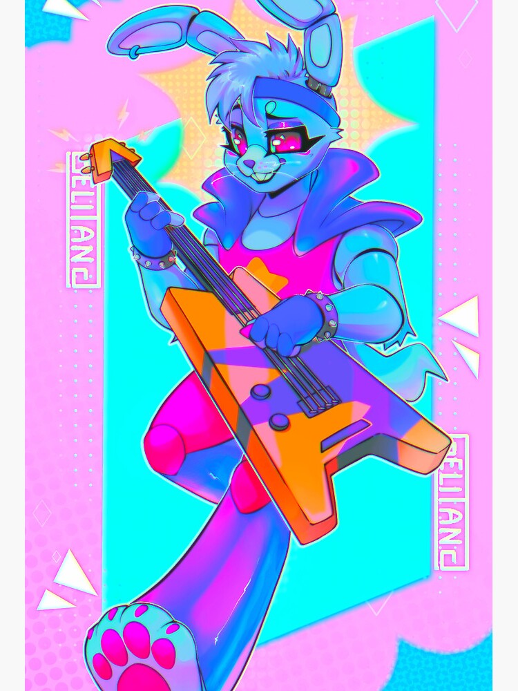 FNAF - Glamrock Bonnie (Security Breach) Art Board Print for Sale by  omtuongtu