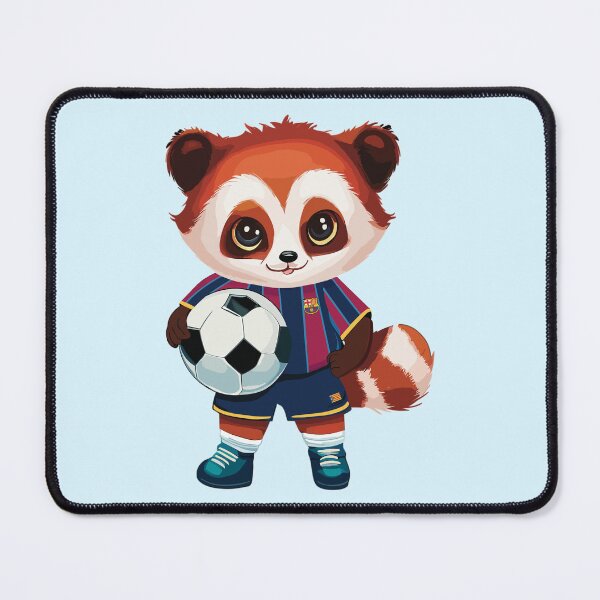 Item preview, Barcelona Femeni Soccer Red Panda Mascot designed and sold by Numero14.