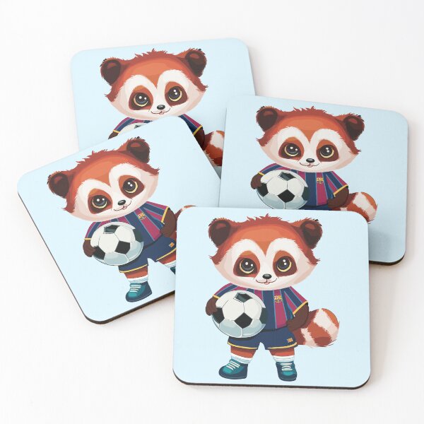 Item preview, Barcelona Femeni Soccer Red Panda Mascot designed and sold by Numero14.
