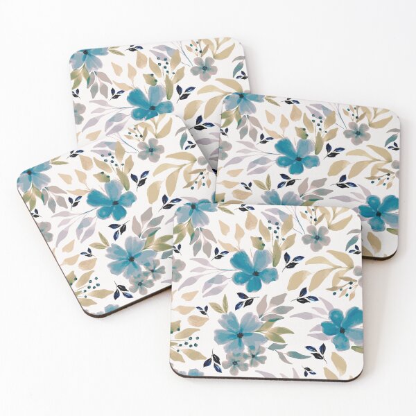 Item preview, Beautiful Blue Floral Watercolor Flowers Bloom Transparent Heavenly Nature designed and sold by ProGallery.