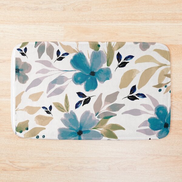 Item preview, Beautiful Blue Floral Watercolor Flowers Bloom Transparent Heavenly Nature designed and sold by ProGallery.