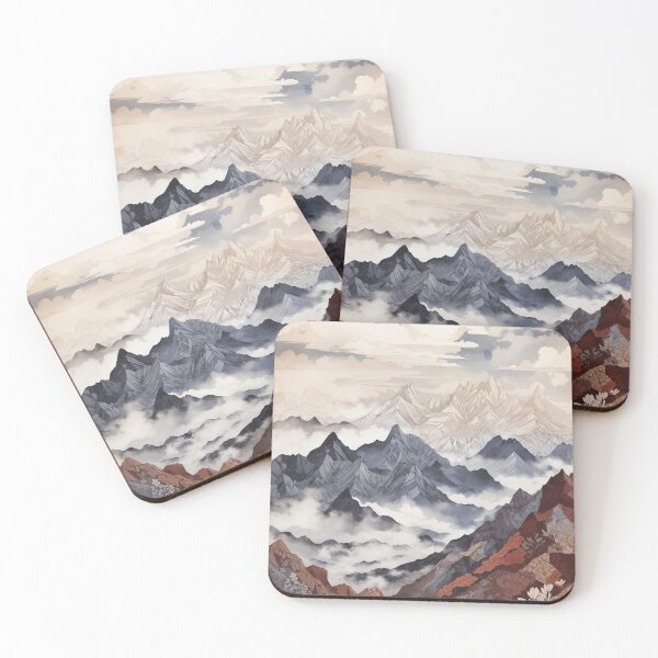 Item preview, Peaks in the Mist: A Scenic Illustration of Rugged Heights designed and sold by Ngea.
