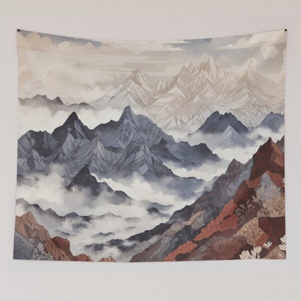 Item preview, Peaks in the Mist: A Scenic Illustration of Rugged Heights designed and sold by Ngea.
