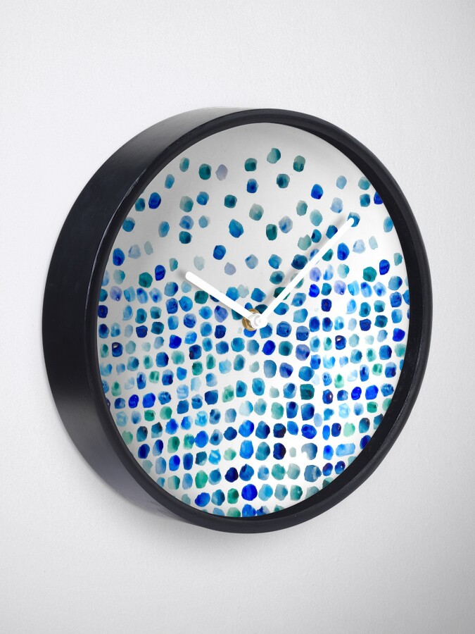 Alternate view of Blue Sea Glass Clock