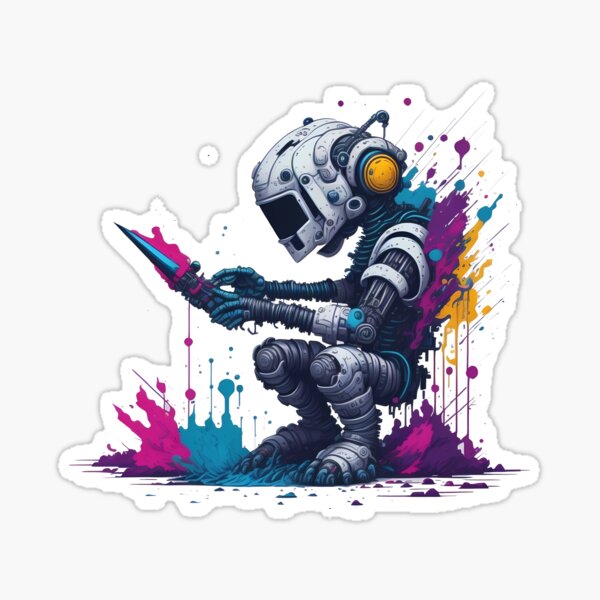 Item preview, robot graffiti designed and sold by TaevasDesign.