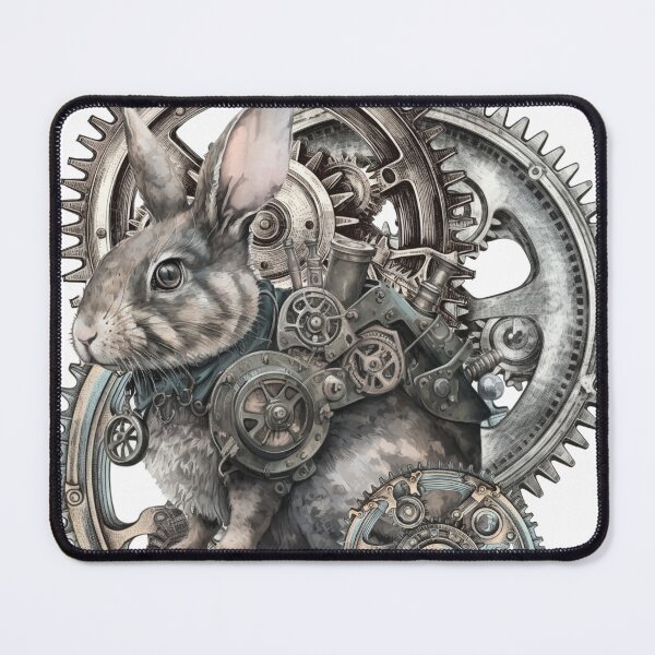 Item preview, Gears & Whiskers: Steampunk Rabbit Tee:Artistic Gear  and Cog Apparel designed and sold by PatriciaReyes.