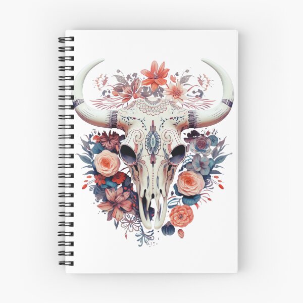 Item preview, Floral cow skull designed and sold by Dominika Bednarska.