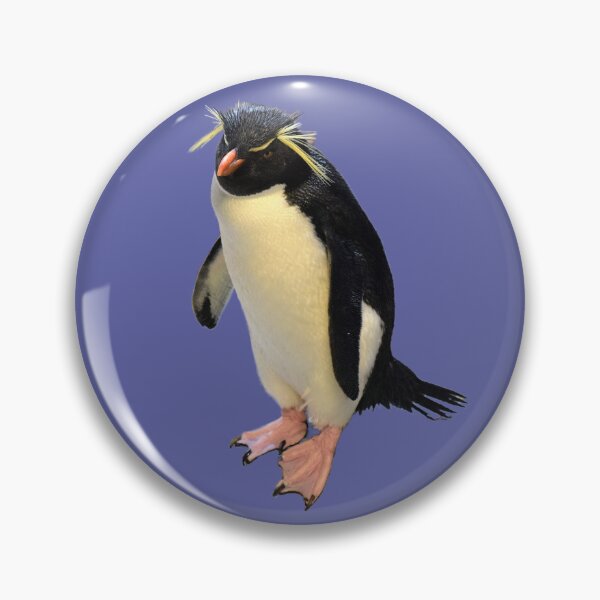 Item preview, Rockhopper Crested Penguin - blue background designed and sold by Louise-Mae.