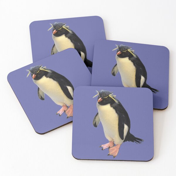 Item preview, Rockhopper Crested Penguin - blue background designed and sold by Louise-Mae.