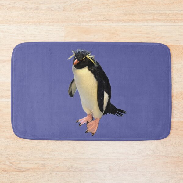 Item preview, Rockhopper Crested Penguin - blue background designed and sold by Louise-Mae.