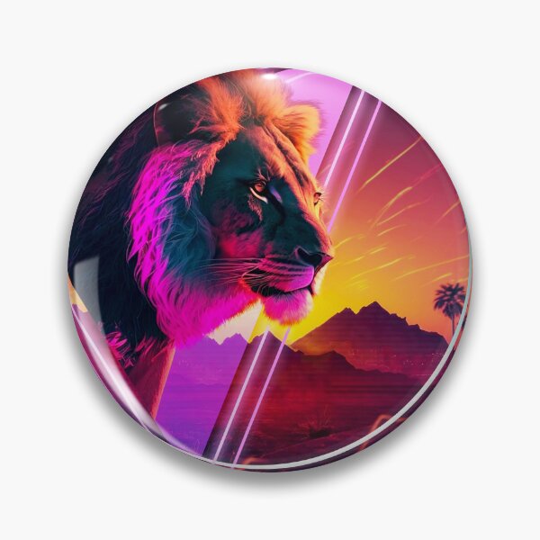 Item preview, Synthwave desert Lion designed and sold by SimonSay.