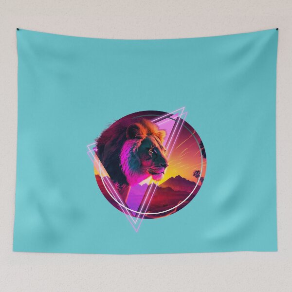Item preview, Synthwave desert Lion designed and sold by SimonSay.