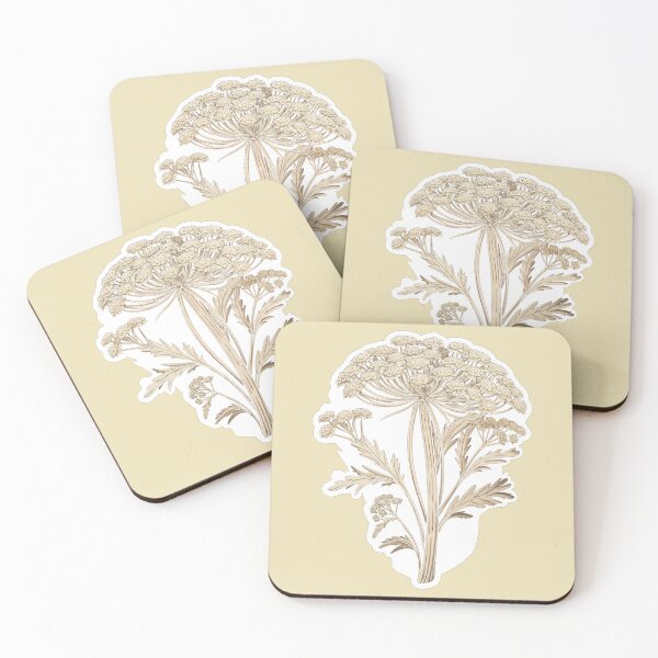 Item preview, Queen Anne's Lace Botanical vintage Style Beige lacey floral Light Academia designed and sold by Vicki Noble Art.