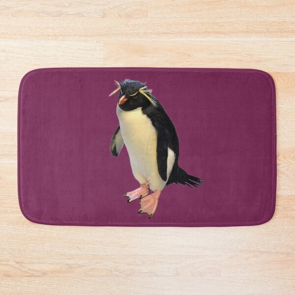 Item preview, Rockhopper Crested Penguin - burgundy background designed and sold by Louise-Mae.