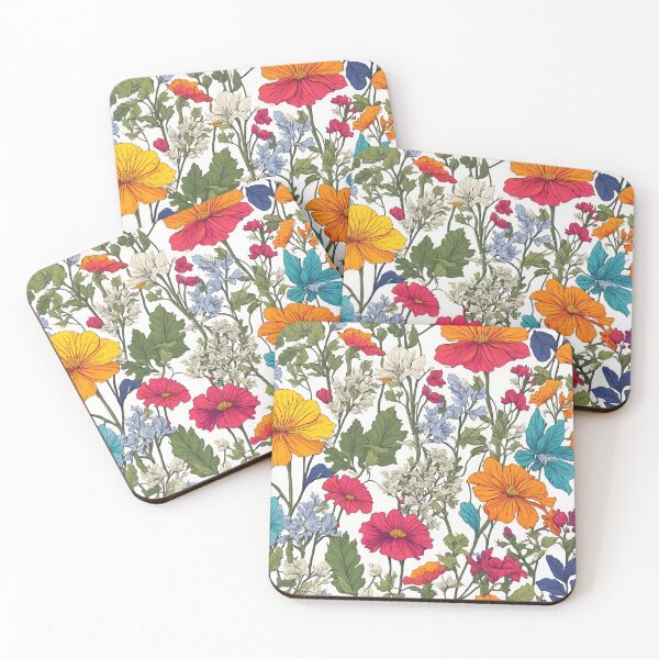 Item preview, Seamless patterns of wild flowers and trees, vector colorful watercolor floral pattern designed and sold by teerapol24.