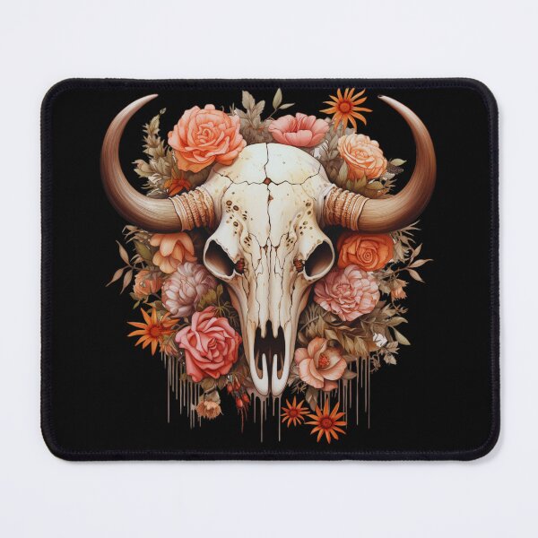 Item preview, Floral cow skull designed and sold by Dominika Bednarska.