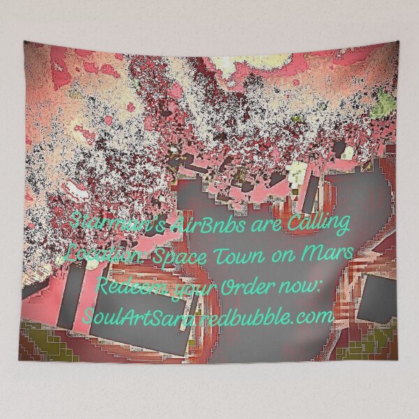 Item preview, Occupy Mars, Pink Pixel Art Map of Mars, made by SoulArtSara designed and sold by SoulArtSara.