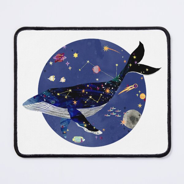 Item preview, Fantasy Cosmic Blue Whale and Fish designed and sold by IonaShepherd.