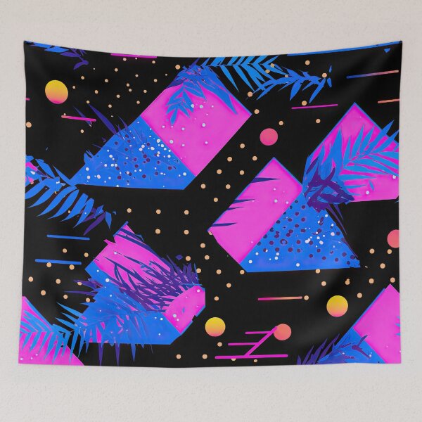 Item preview, 80s and 90s Retro Funky Synthwave Pattern designed and sold by AeonAcademy.
