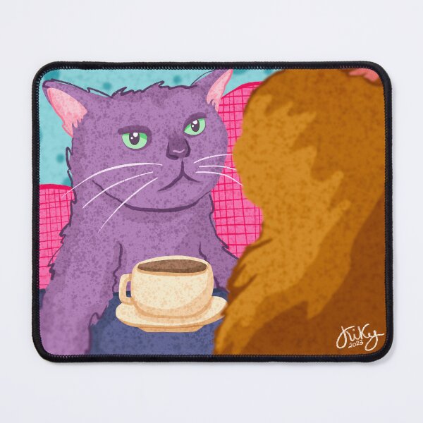 Item preview, Cat zoning out meme designed and sold by Karla-Kiky.