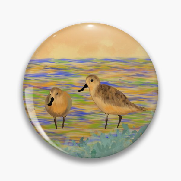 Item preview, Animal art - Sandpipers Enjoying a Sunset Snack  designed and sold by Dorothea Neumann.