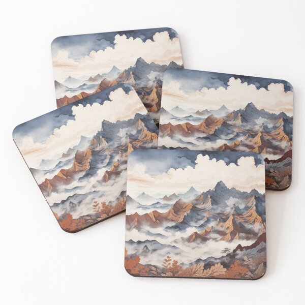 Item preview, Mystic Peaks: An Illustration of Fog-Shrouded Mountains designed and sold by Ngea.